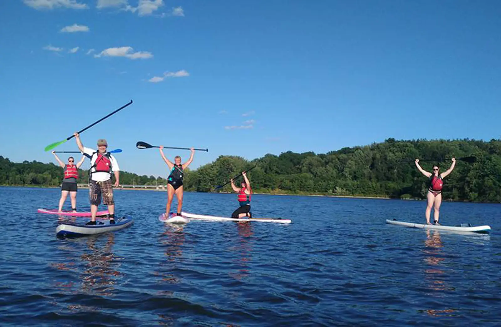 Thunk team paddleboarding